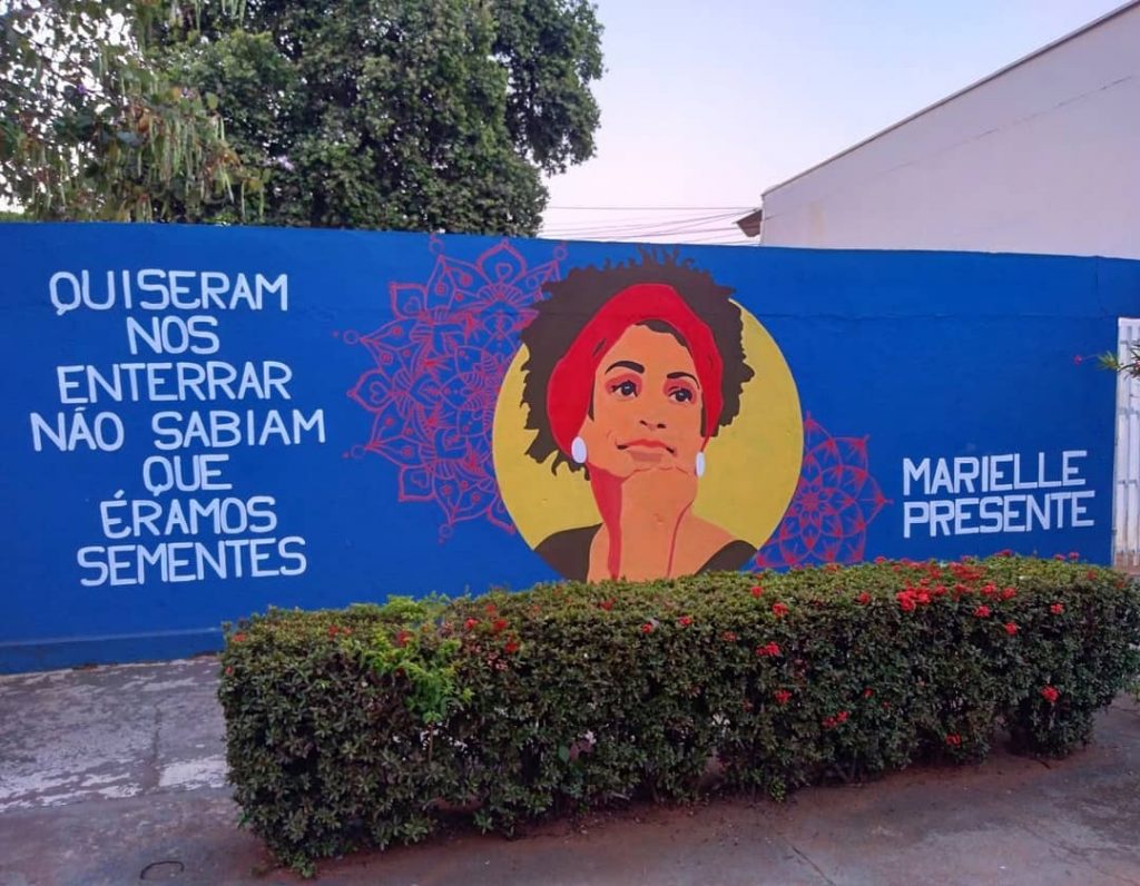 Mural com ilustração de Marielle Franco em escola é alvo de polêmica em Araçatuba 