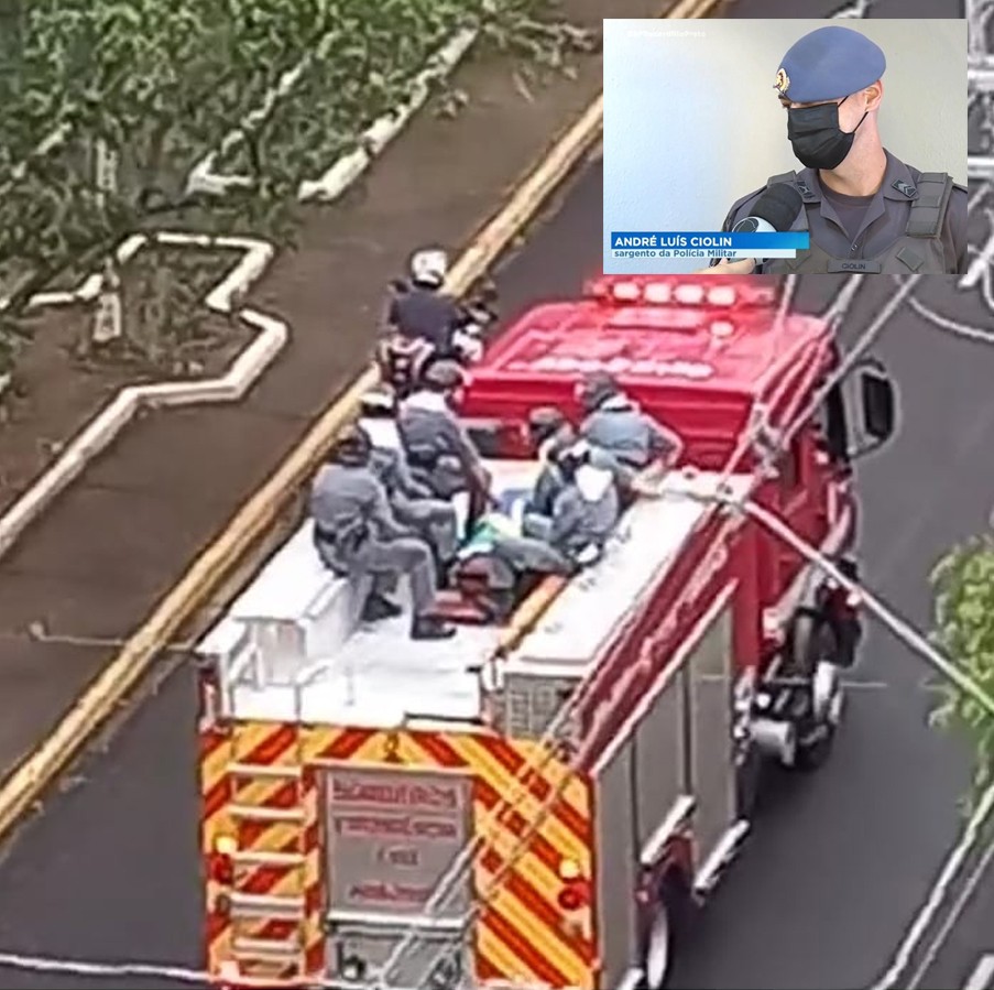 Caixão com corpo do sargento Ciolin foi levado em caminhão dos Bombeiros. Foto: Sílvio Romeiro/ARaçatuba Acontece