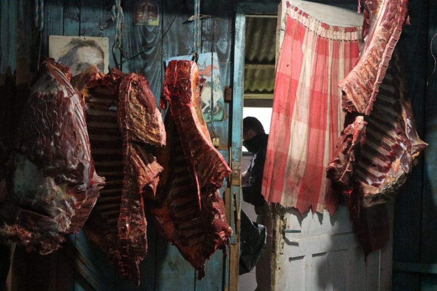 Carnes abatidas clandestinamente em Caxias do Sul — Foto: Tiago Coutinho / Imprensa MPRS