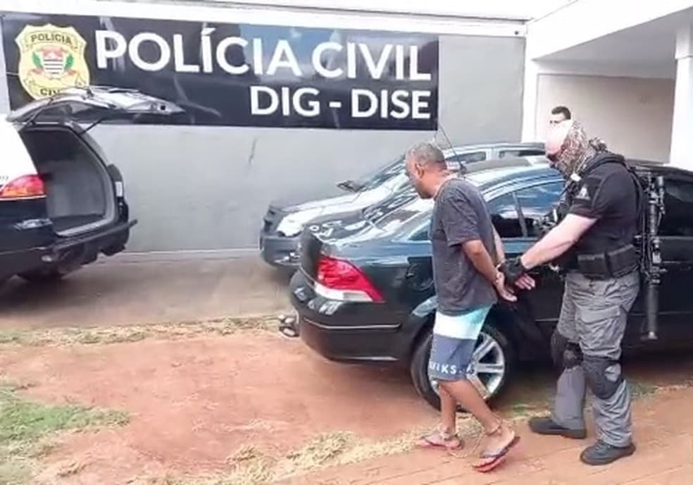 Regis Fred Souza foi preso em São Carlos em março do ano passado— Foto: Polícia Civil/São Carlos