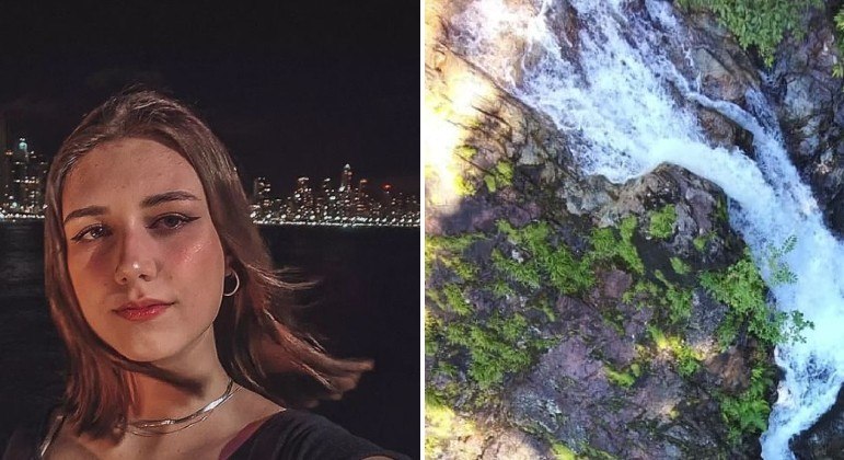Letícia morreu ao cair em cachoeira, em SC (Reprodução/ Redes Sociais)