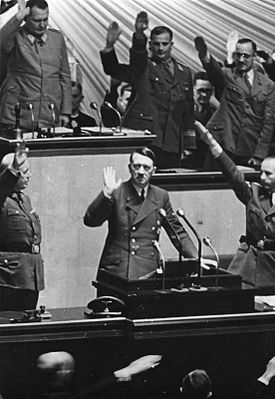 Bundesarchiv Bild 183 B06275A Berlin Reichstagssitzung Rede Adolf Hitler