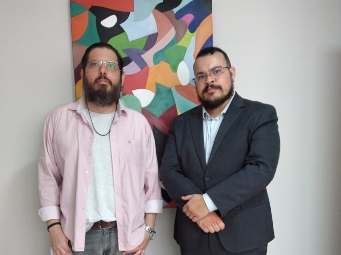 Os advogados criminalistas Flávio Batistella e Daniel Madeira