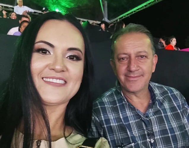 Prefeita Katia Morita (MDB) e marido Luiz Antônio Pereira De Carvalho — Foto: Reprodução/Facebook