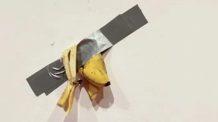 obra de arte banana comida