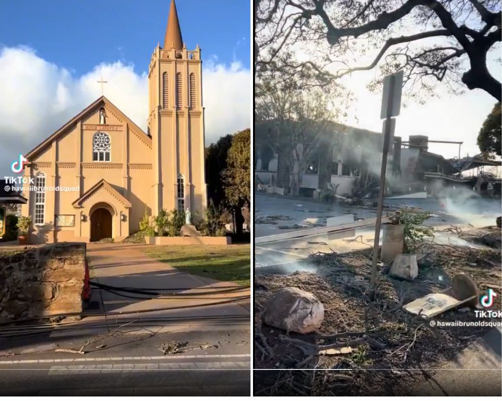 igreja intacta incendio no hawai