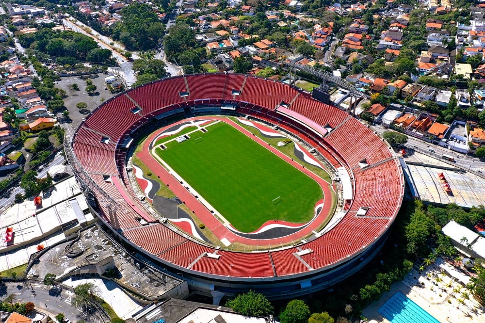 Vista panorâmica do Estádio Cícero Pompeu de Toledo, conhecido como Estádio Morumbi