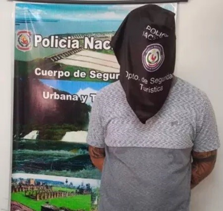 Policial brasileiro preso no Paraguai (Foto: Polícia do Paraguai/ Divulgação)