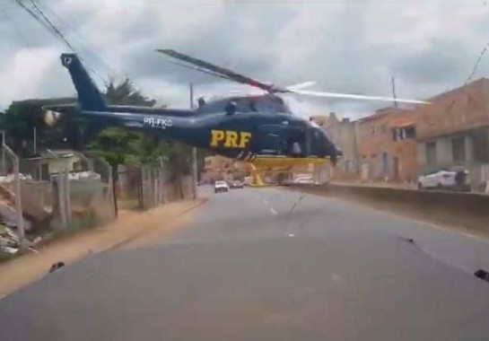 helicoptero da prf cai em avenida