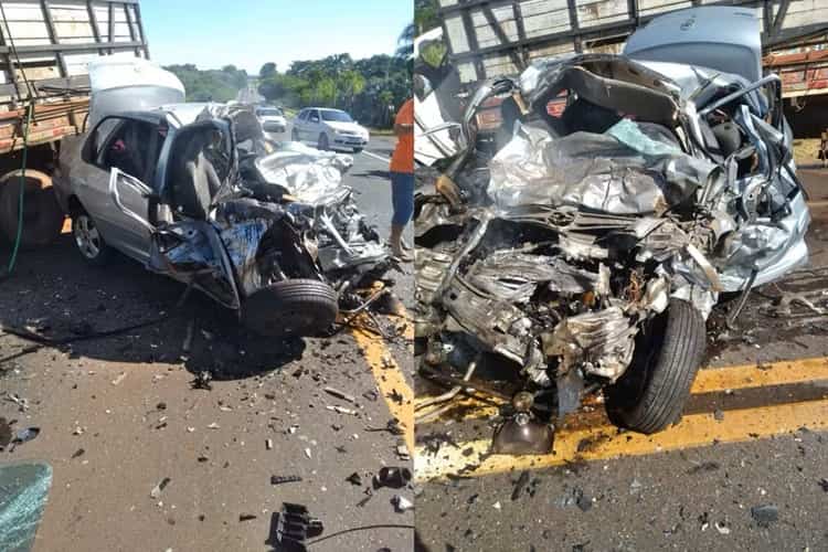 Acidente entre carro e caminhão deixa mortos em rodovia de Votuporanga (SP) — Foto: Arquivo Pessoal