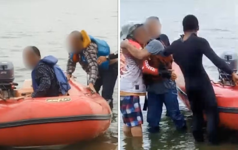 Trio é resgatado por pescador após passar mais de 20 horas à deriva no Rio Tietê em Sales (SP) — Foto: Arquivo pessoal