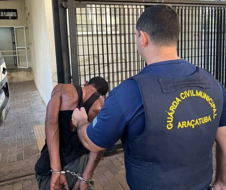 Acusado foi apresentado pela GCM no plantão policial de Araçatuba (Foto: Divulgação)