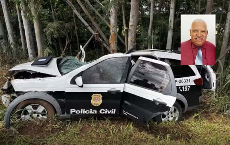 Delegado morre ao bater viatura contra árvore em Fernandópolis (SP) — Foto: Arquivo pessoal/ Reprodução g1