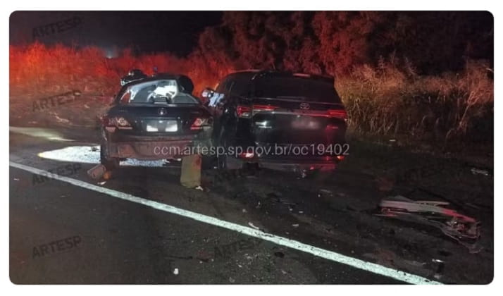 Tragédia na SP-425: acidente grave deixa um morto na madrugada Foto: Artesp