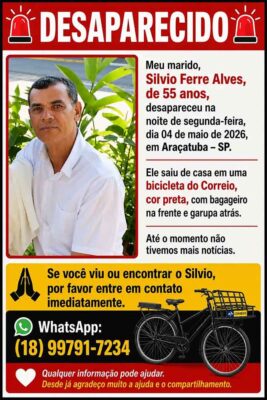 Pedreiro de Araçatuba está desaparecido há 9 dias; família pede ajuda desaparecido1