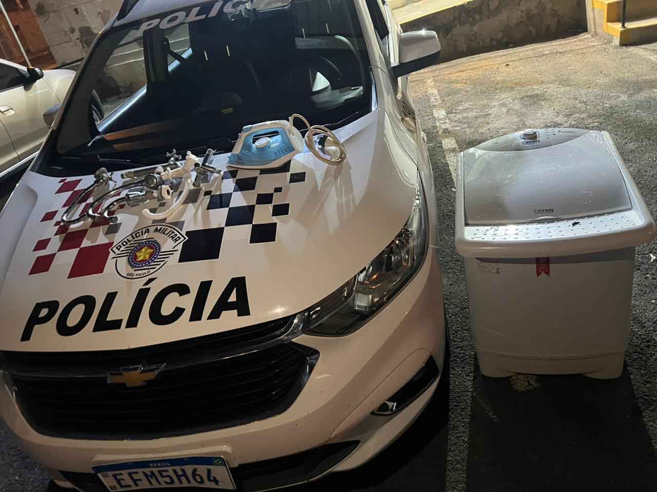 PM prende homem e recupera objetos furtados de residência em Clementina furto