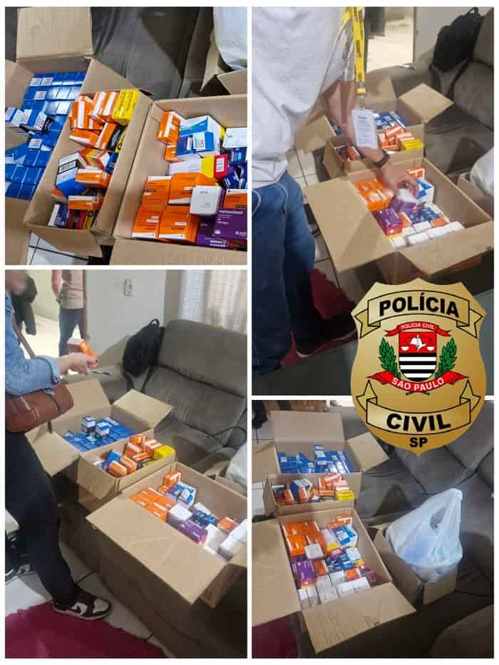 Operação mira medicamento falsificado e apreende 150 caixas em Birigui medicamento apreensao
