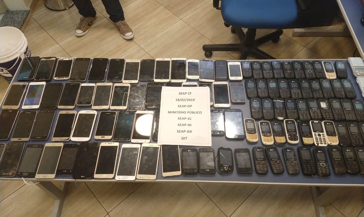 Governo cria banco nacional para rastrear celulares roubados © Divulgação da Secretaria Estadual de Administração Penitenciária