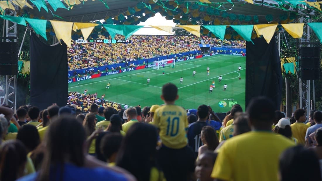 Praça Olímpica recebe transmissão de Brasil x Noruega neste domingo Copa na Praca em Aracatuba
