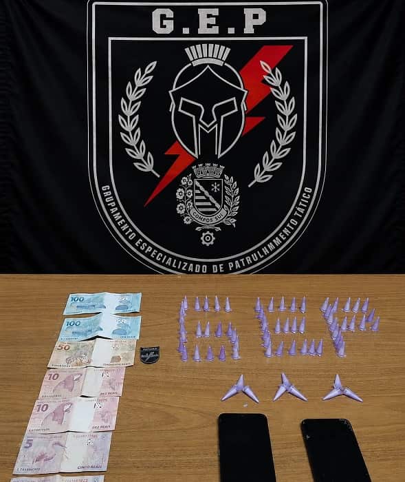 GEP realiza 2ª apreensão por tráfico em menos de 24 horas no São José, em Araçatuba GEP Traf cocaina