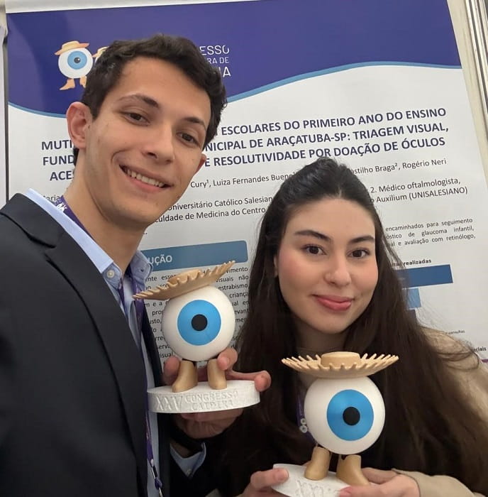 Trabalho sobre o Mutirão Oftalmológico conquista prêmios em congresso estadual Sale oftalmo