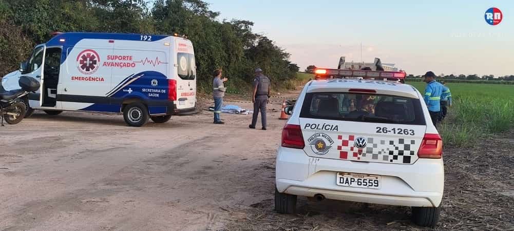 Acidente em carreador de usina da região mata motociclista de 49 anos Foto: Roni Paparazzi/ CJI-SP