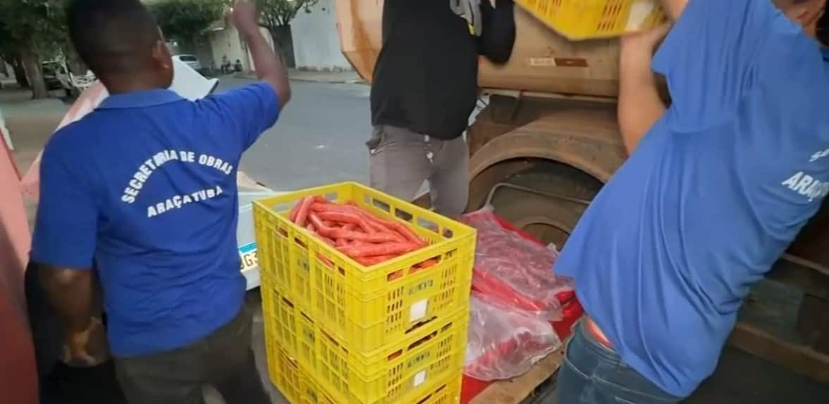 Vigilância fecha fábrica irregular de espetos e linguiças em Araçatuba carne clandestina