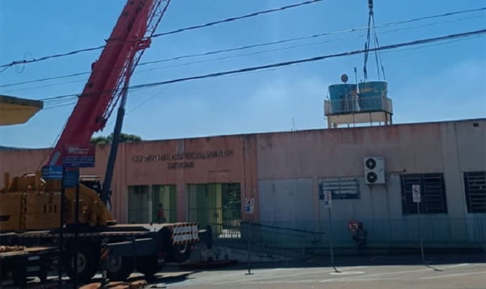 Troca de caixas d'água afeta abastecimento no Centro Médico de Birigui centro medico birig