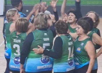 equipe feminina de voleibol adaptado de Aracatuba