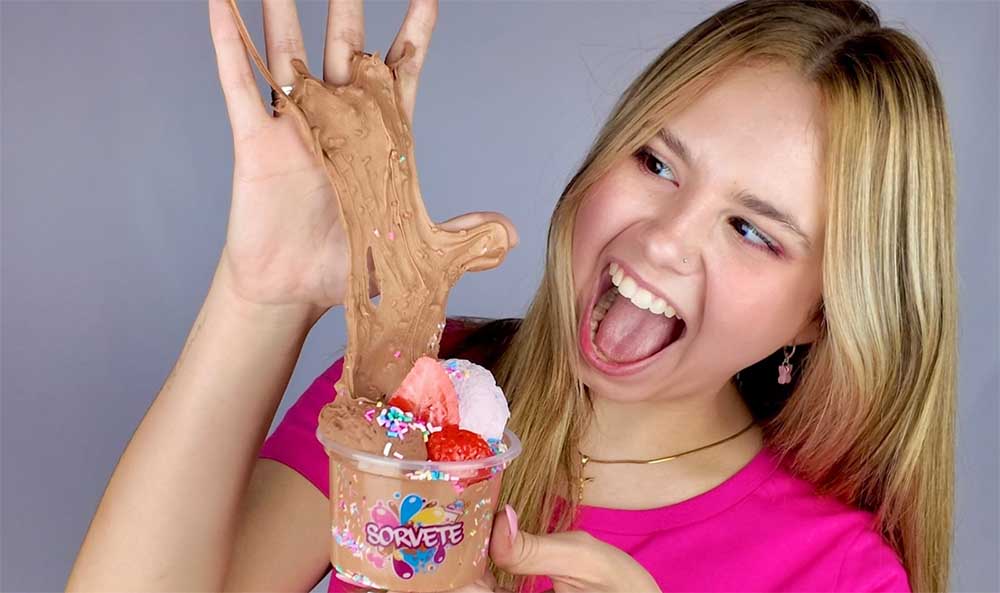 Férias no Praça têm oficinas de slime e encontro com a influenciadora Mel Slime mel slime