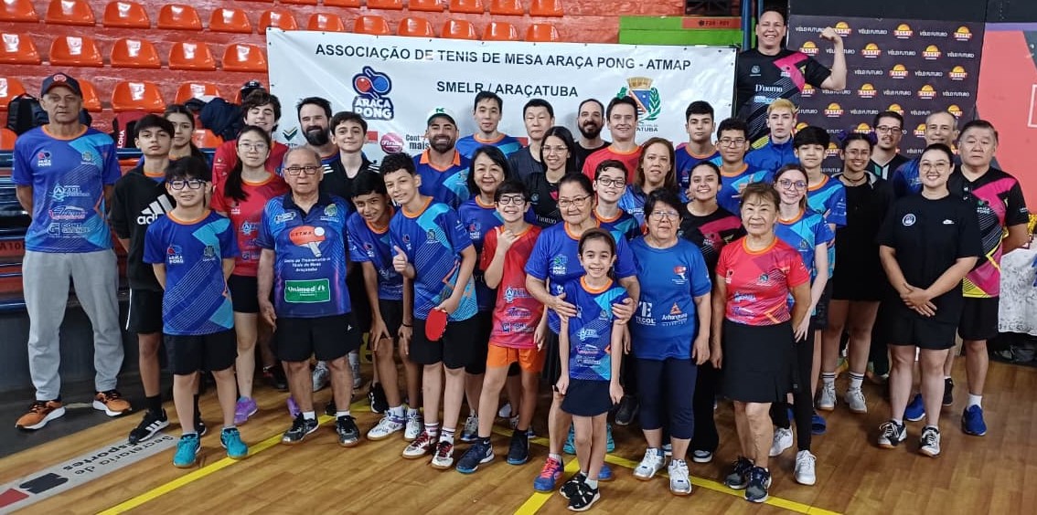 Araçatuba termina em 3º lugar na Liga Oeste Paulista de Tênis de Mesa associacao de liga de tenis de aracatuba