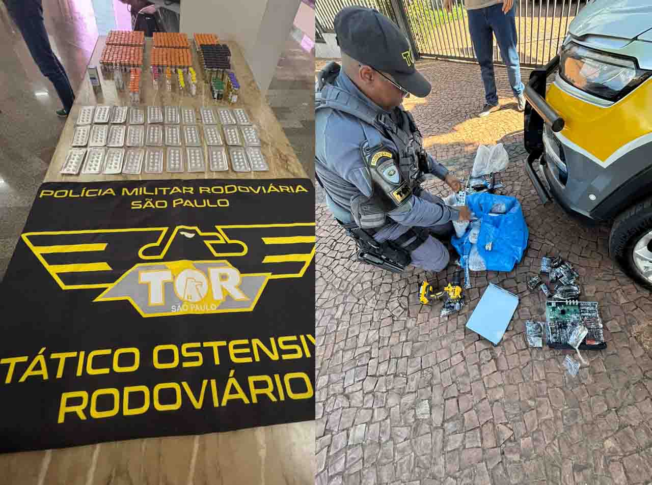 TOR e FICCO prendem dupla por contrabando de medicamentos e anabolizantes em Bilac contrabando