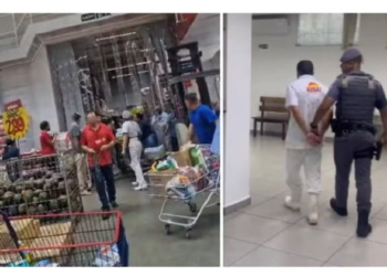 Açougueiro é preso suspeito de esfaquear colegas de trabalho após sofrer bullying em supermercado de Jundiaí — Foto: Reprodução