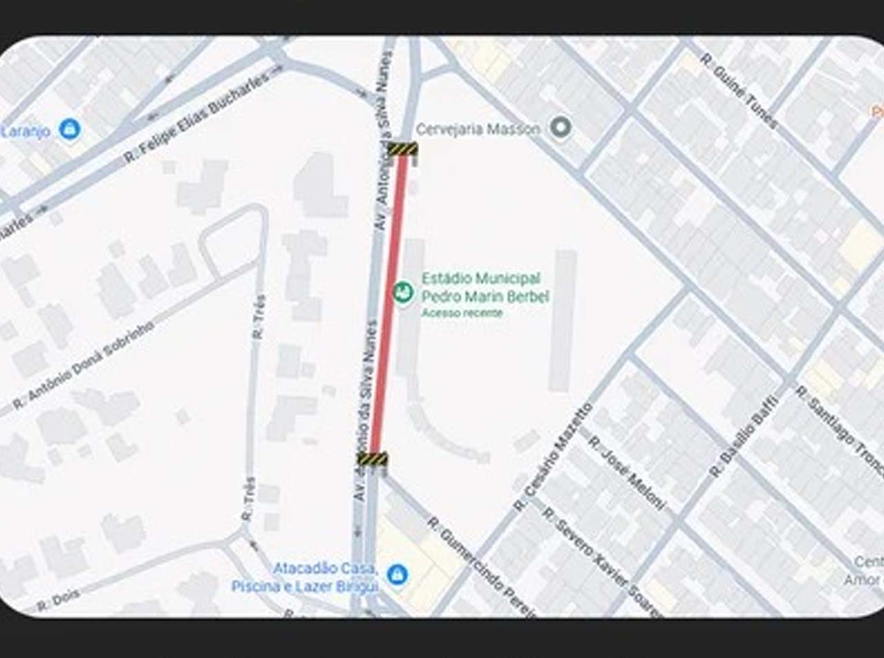 mapa do transito em Birigui