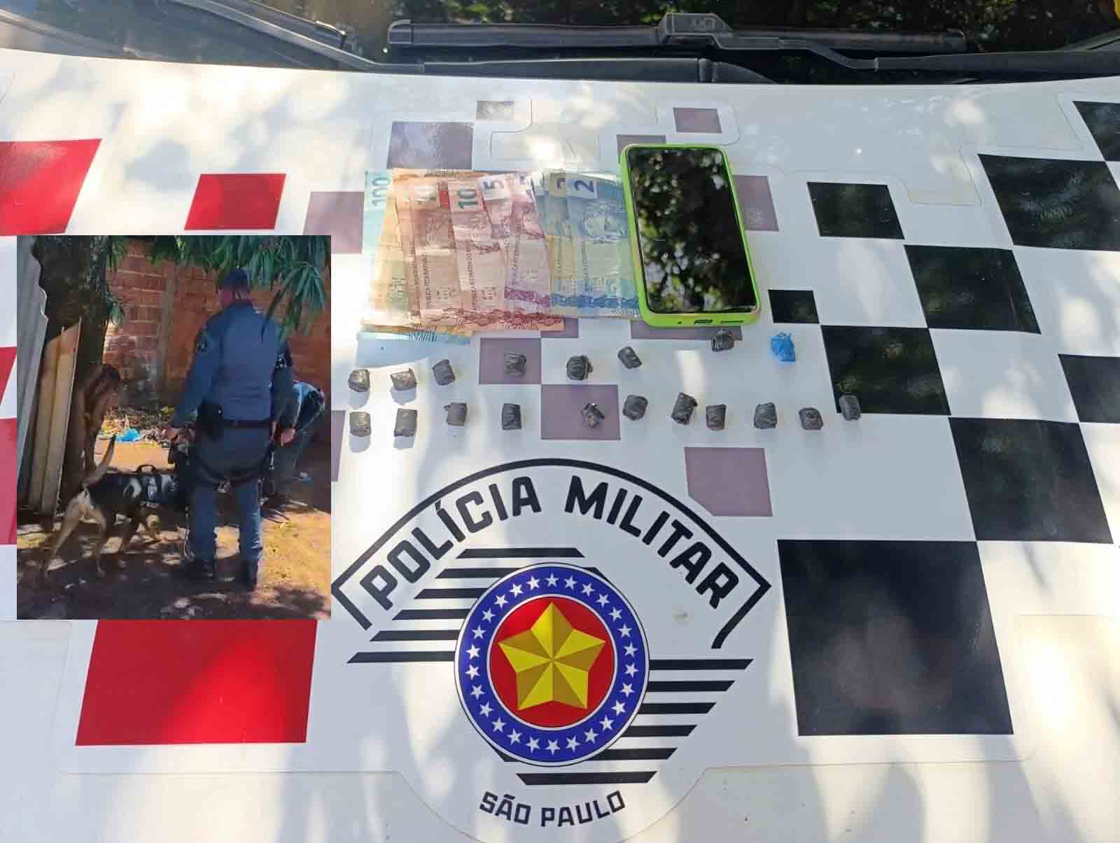 PM prende homem por tráfico de drogas e apreende crack escondido em residência trafico em auriflama