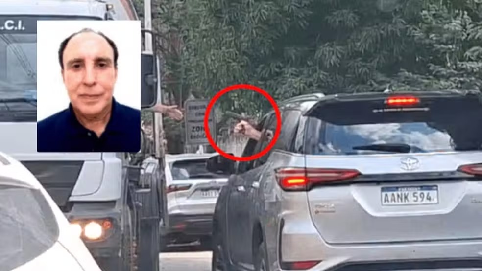 Condenado por homicídio no interior de SP é localizado no Paraguai após briga de trânsito Foto: Reprodução/TV TEM