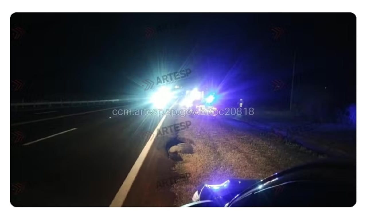 Pedestre morre após ser atropelado por carro na SP-294, no interior de SP aciden morre