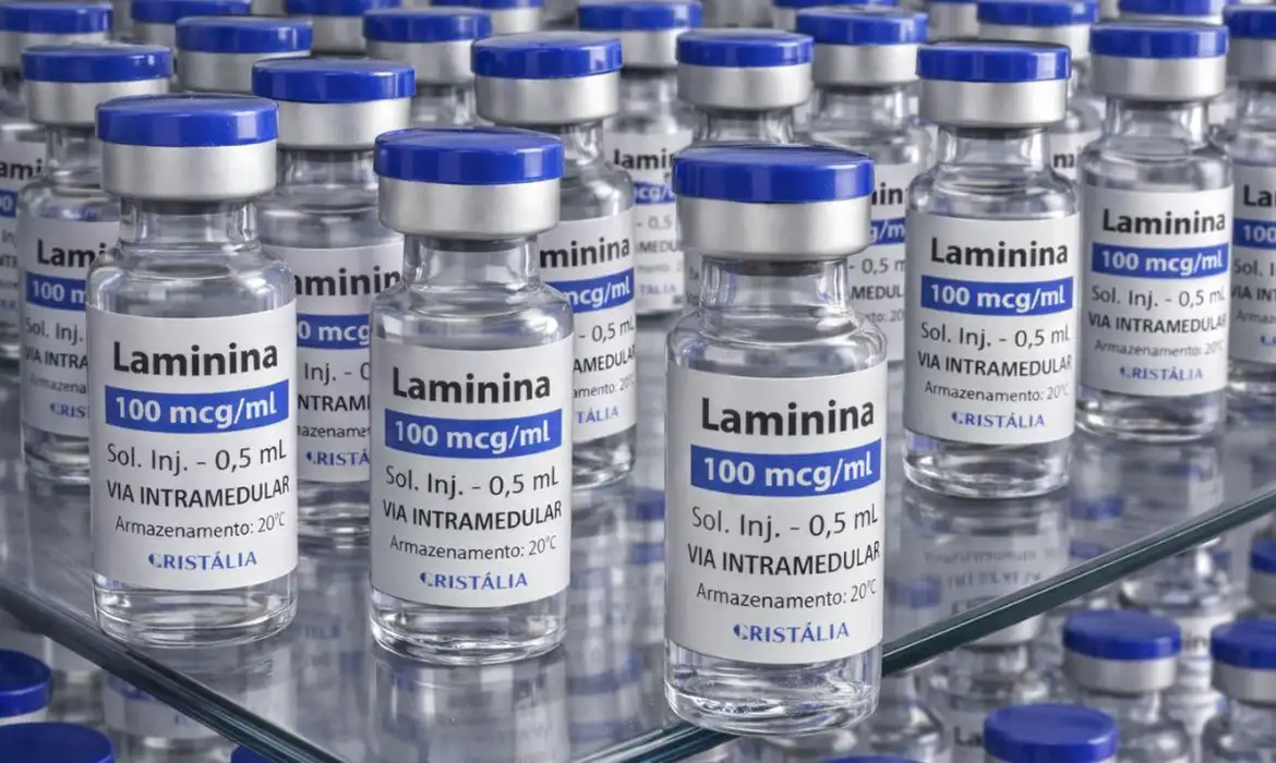 Testes clínicos fase 1 da polilaminina começam este mês ampolas de laminina