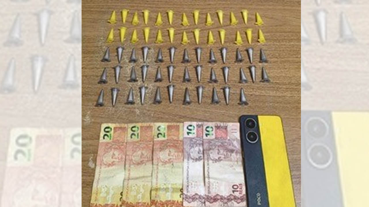 Homem é preso com 63 pinos de cocaína durante patrulhamento em Araçatuba trafico 10