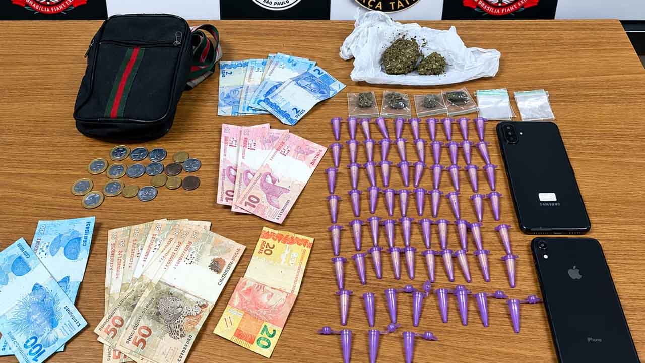 PM prende duas pessoas por tráfico de drogas no bairro Lago Azul, em Araçatuba trafico 12