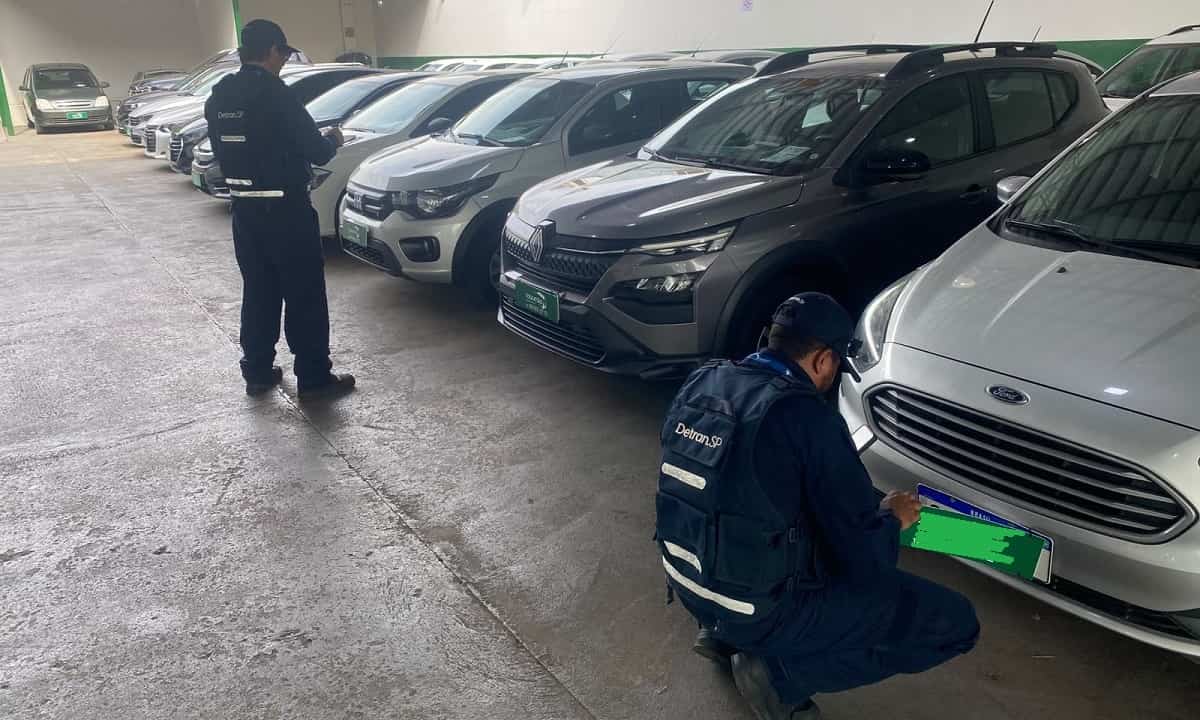Detran-SP encontra 154 veículos irregulares em lojas de Araçatuba e Birigui Fiscalização do Detran SP ocorreu na região de Araçatuba (Foto: Detran SP/ Divulgação)