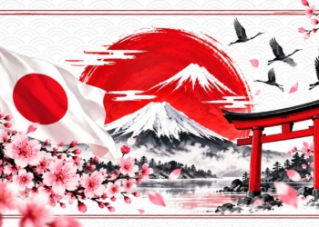 Paisagem Japonesa com Fuji e Sakura