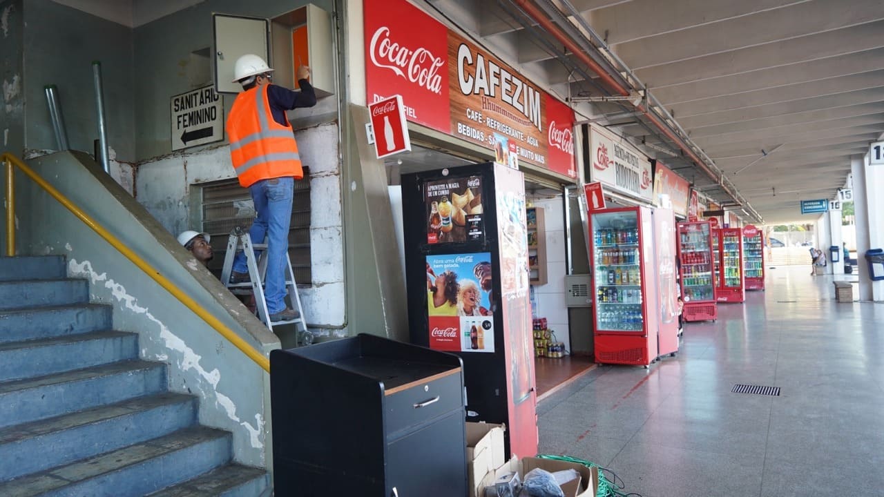 Terminal Rodoviario de Aracatuba comeca a receber novo sistema de iluminacao