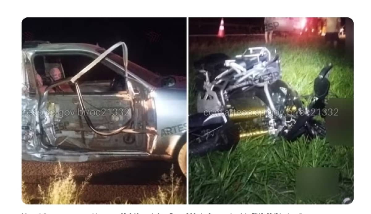 Motociclista morre em acidente na SP-340 em Jaú — Foto: CCO da Concessionária EIXO SP/Divulgação