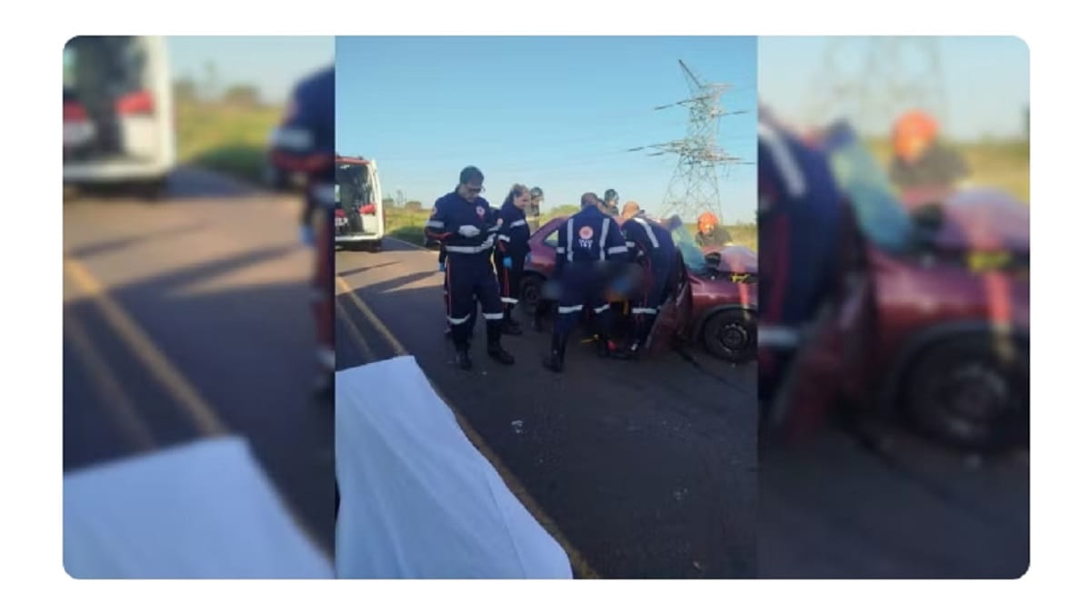 Acidente em vicinal do interior de SP mata motorista e fere duas crianças Motorista morre e duas crianças ficam feridas em batida entre carro e caminhão em Macatuba (SP) — Foto: Redes Sociais/Reprodução