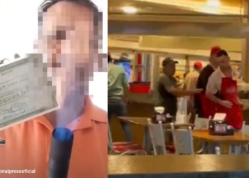 Autor de facada em padaria de Araçatuba gravou vídeo queimando título de eleitor Autor de facada em padaria de Araçatuba gravou vídeo queimando título de eleitor