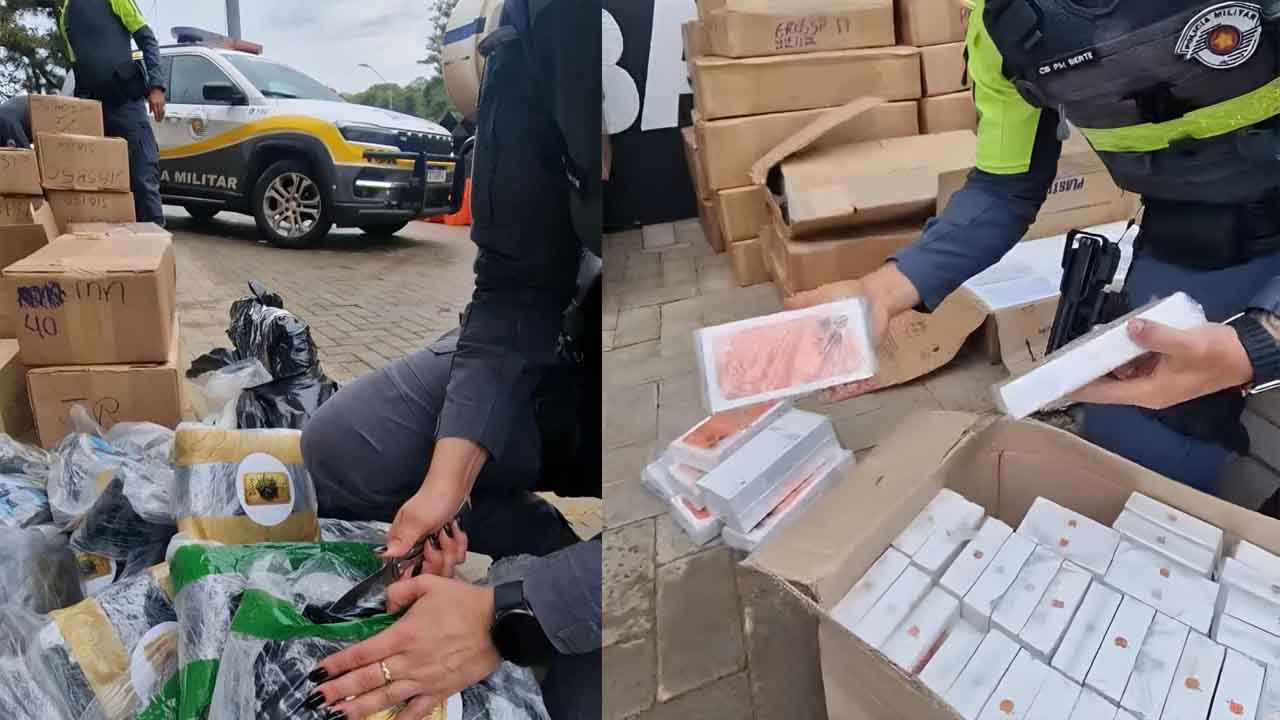 TOR apreende 2 mil celulares e 54 kg de droga avaliados em R$ 14,5 milhões na Rondon contrabando