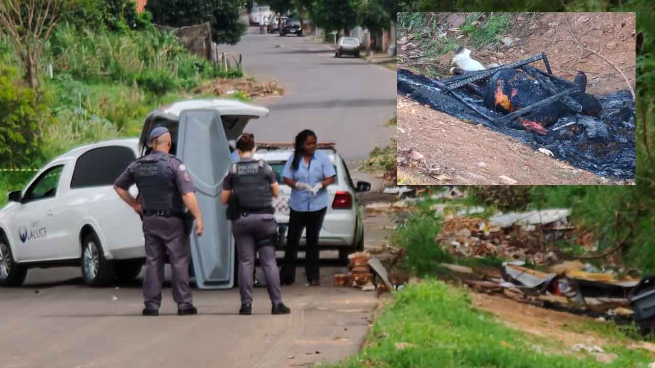 corpo carbonizado encontrado no ezequiel barbosa