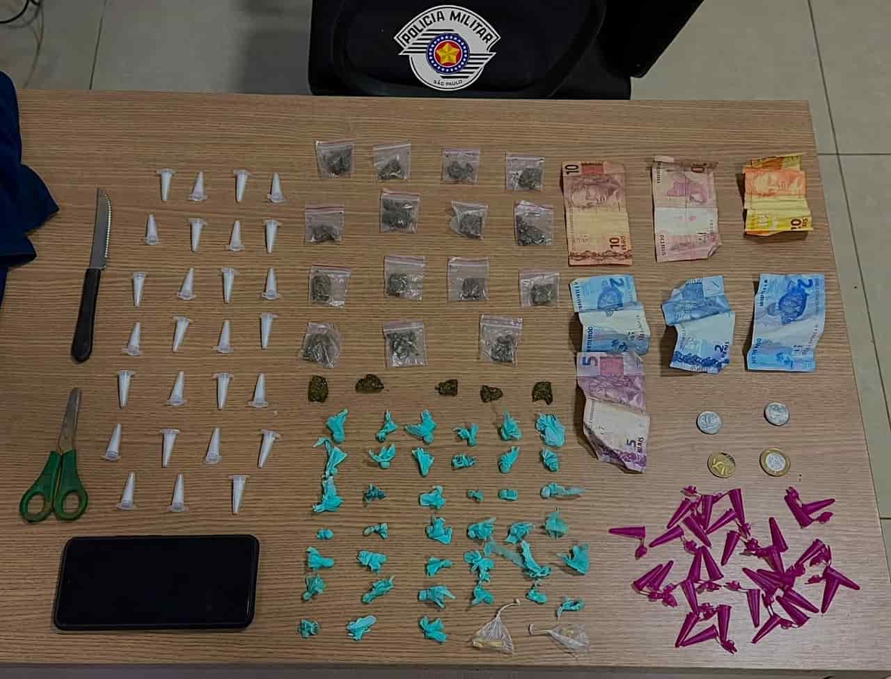 Homem é preso por tráfico e reconhecido em investigação de furto em Andradina traf drogas 1